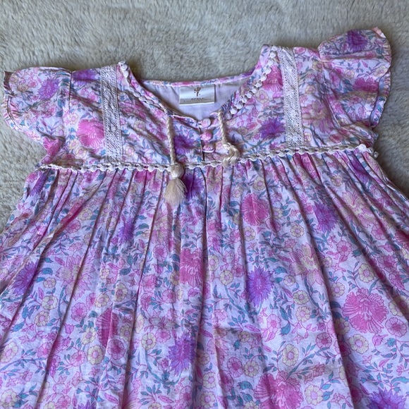 Spell | Little Gypsies Pink Folk Town Boho Dress | 5Y - Picture 10 of 13